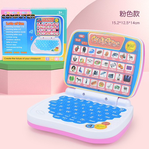 Cross-border English version Children's simulation computer toy early education machine Early education educational learning portable notebook model