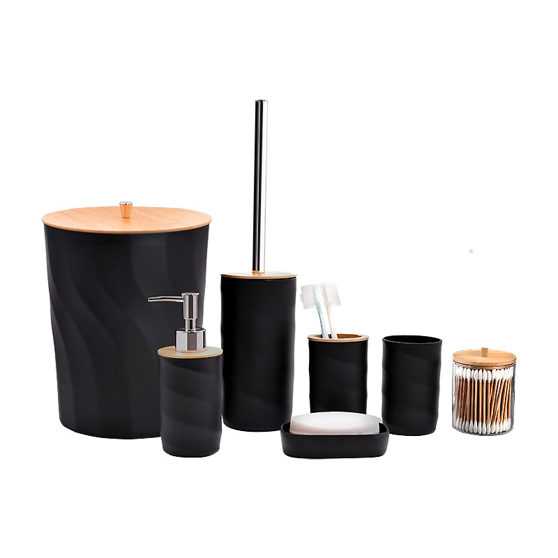 Productos de baño transfronterizos, set de siete piezas, set de baño europeo, set de enjuague bucal, set de taza de cepillo de dientes