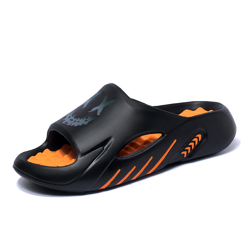 Zapatillas para hombres de verano en el hogar, zapatillas de masaje interior, zapatillas de moda antideslizantes, zapatillas de playa de gran tamaño