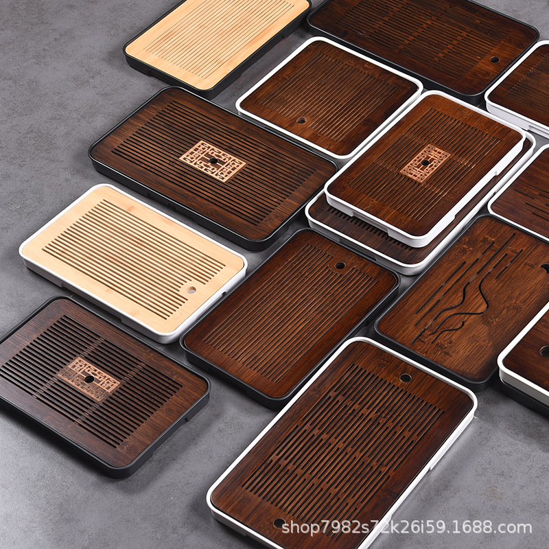Modern Small Water Storage Tea Table Kung Fu Tea Set Bamboo Tea Sea Simple Dry Brew Table Tray Melamine Tea Tray Household