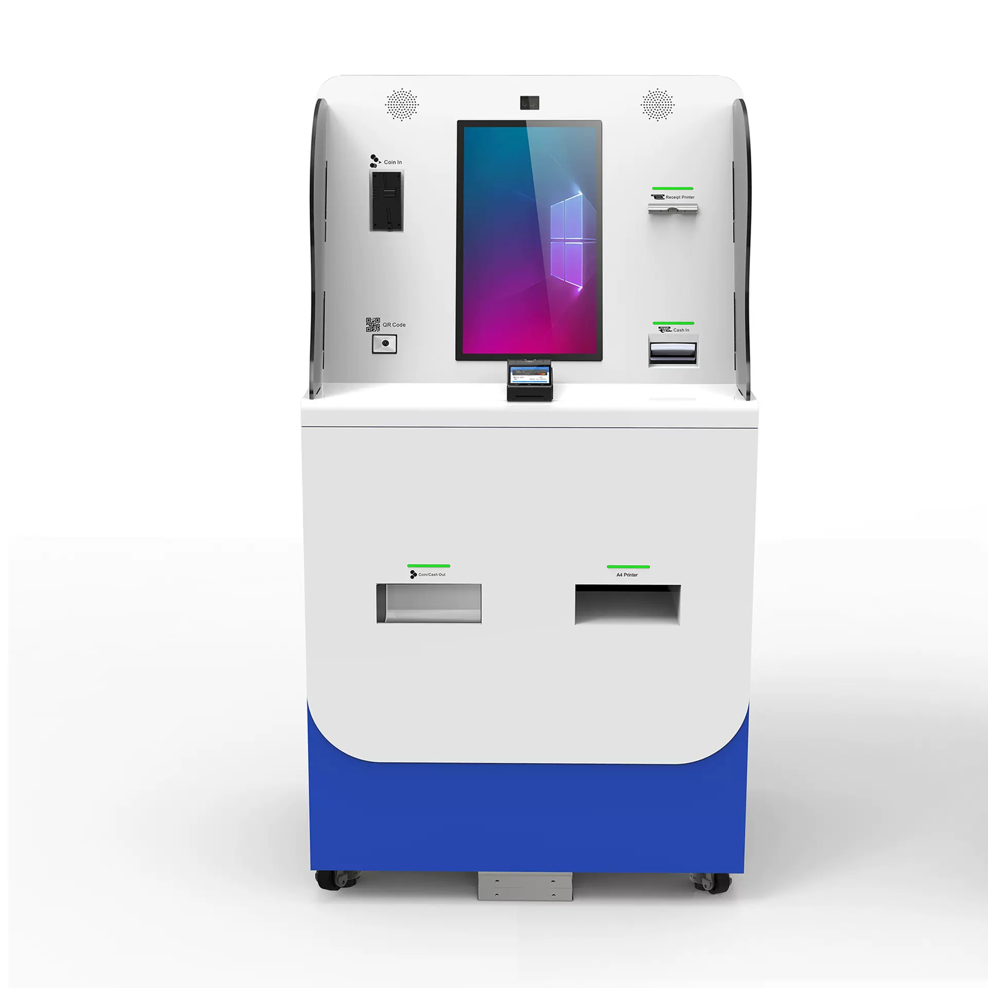 自助终端机医院政务触摸查询缴费取单直面大屏胶片打印一体机