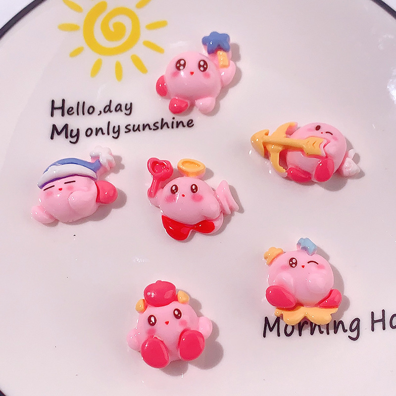 Nuevos dibujos animados arco acessorios de resina kabi diy pegamento crema caja de teléfono móvil adornamiento de cabello agujero zapatos pequeños materiales colgantes