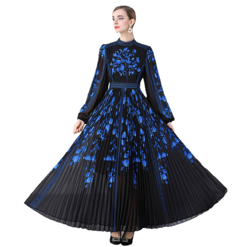 demi-season elegant fashionable long long-sleeve with a round collar