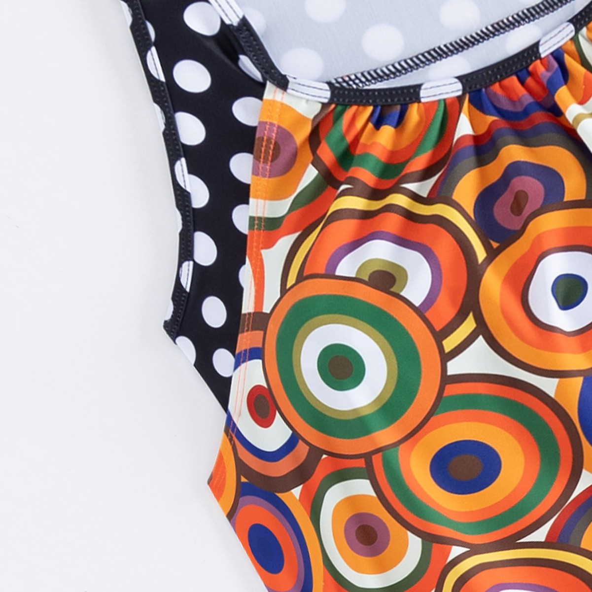 Nuevo estilo de comercio exterior europeo y americano, traje de baño conservador con estampado de lunares, bóxer dividido transfronterizo para mujer, traje de baño tangini de dos piezas