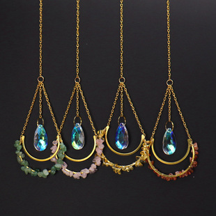 Tiktok Live suncatcher Crystal Moon Water Drop Pendant Lighting Pendant Crystal Accessories T39