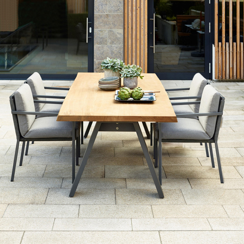Mesas y sillas de ocio para exteriores, muebles de ocio para balcones al aire libre de hoteles y villas, mesas y sillas de ratán impermeables y resistentes al sol para patios y jardines.