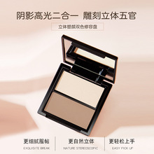 彩妆NOVO立体塑颜双色修容盘体亮肤色立体高光阴影修容粉膏一体盘