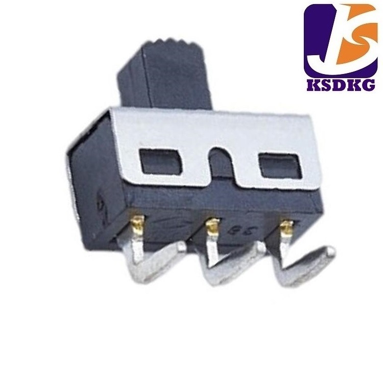 大电流滑动开关行程2.2mm 2档拨动开关弯脚 大功率波动开关1P2T