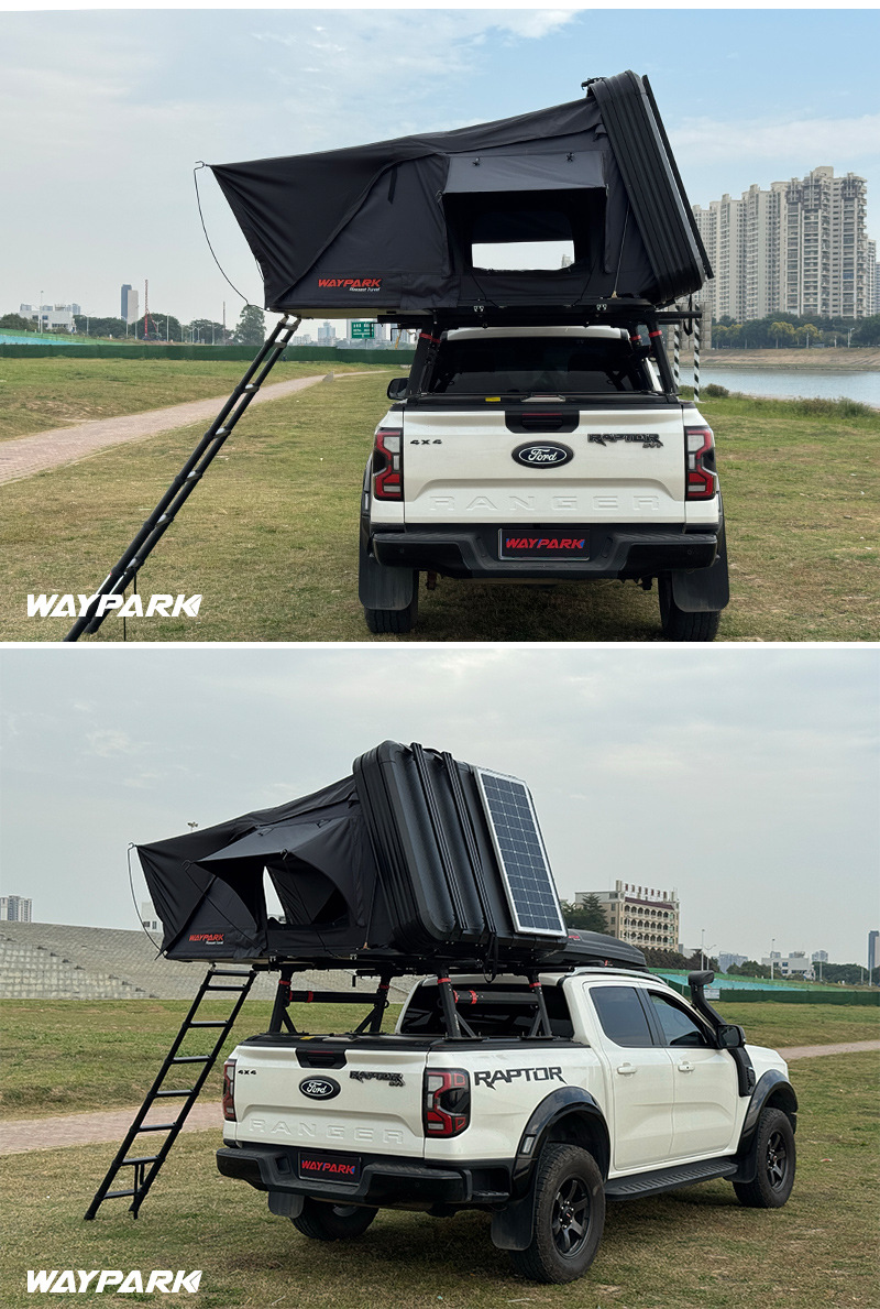 Weipai Aluminum Alloy Roof Tent with Hydraulic Side Opening for Outdoor Camping and Self-Driving Trips, Side-Flip Car-Mounted Tent