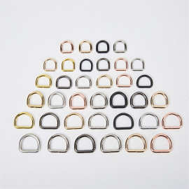 碰焊焊口d扣不锈钢d字扣大小铁环箱包五金宠物配件金属黄铜d型环