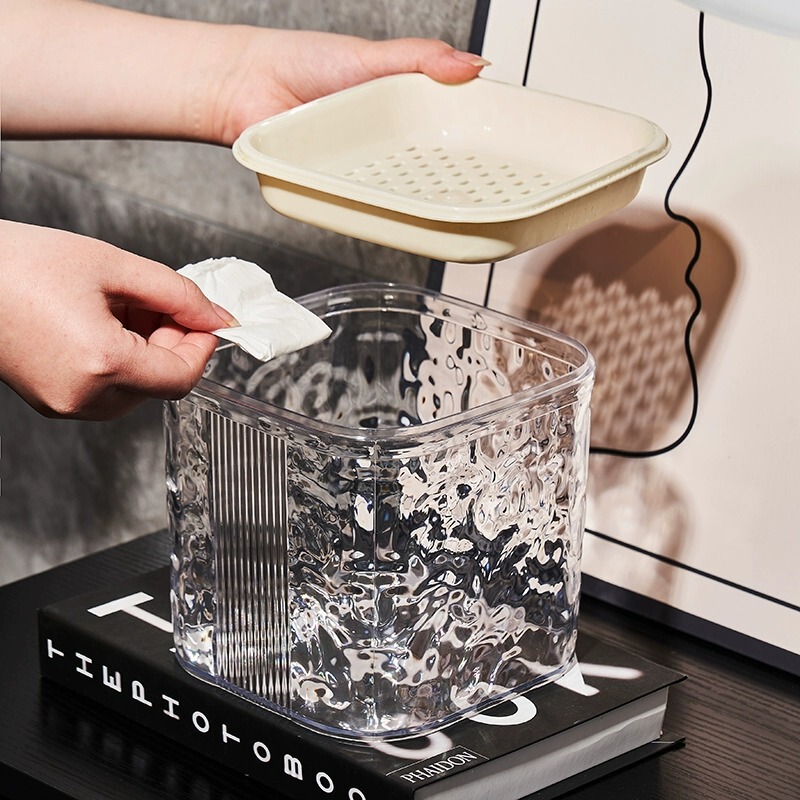 軽い豪華なデスクトップのお茶のバケツの小さいサイズの廃水のバケツのお茶のかすのかめのお茶の濾過のお茶のかすの水のバケツの事務室のお茶のかすの桶|undefined