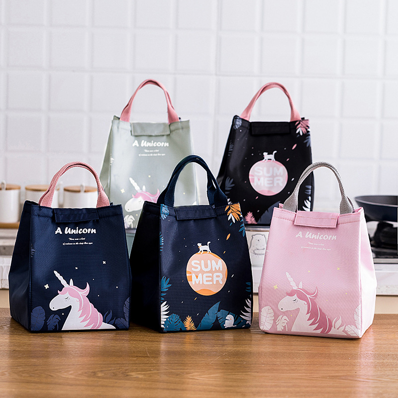 Lunch Box Bag Handbag for Primary School Students Meal Bag Aluminum Foil Insulation Bag Refrigerator Bag Lunch Bag for Office Children