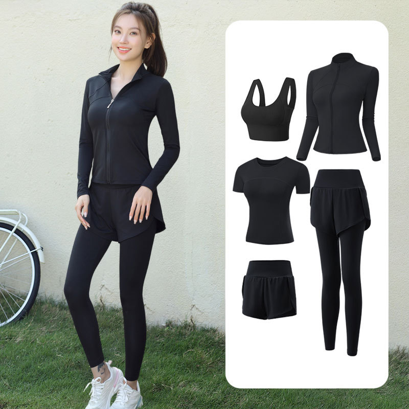 Yoga Clothing Sports Suit for Women Spring & Fall Professional Classy Thin Gym Classy Quick-Drying Clothing Running Fitness Clothing