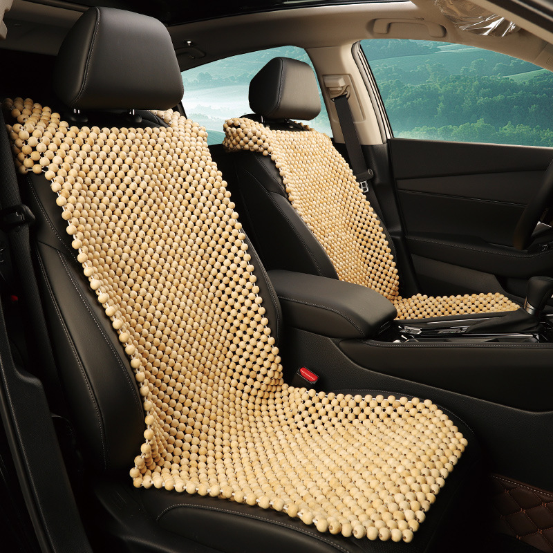 Cool pad | Qìchē Summer Wood Bead - natural-wood-color-shoulder-single-seat