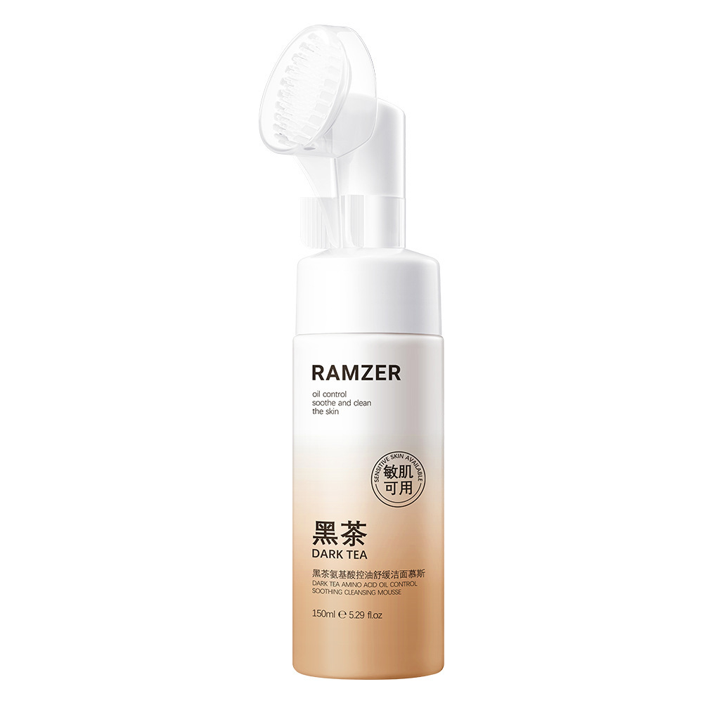 Lanshi Zhe Tea Negro Control de Aceite Limpieza suave Mousse Limpieza suave Humectante Limpieza facial