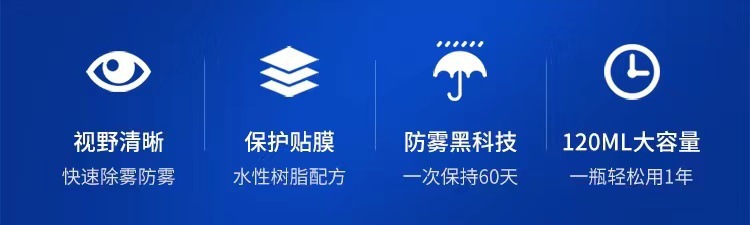 Car Rainproof Agent, Windshield, Rearview Mirror, Rainy Day Waterproof and Oil-Repellent Film Remover, Sponge Wipe Car Anti-Fog Agent