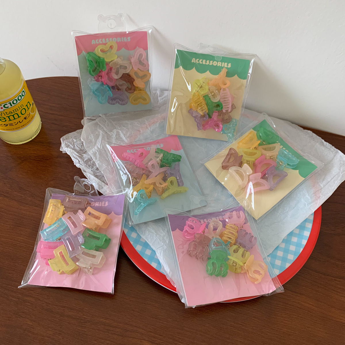 10 unids lindo jalea color agarre pequeño tamaño mini flequillo clip pelo agarre dulce chica horquilla clip lateral accesorios