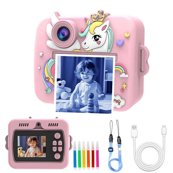 Pink Unicorn [Color Print] Blue + No Card