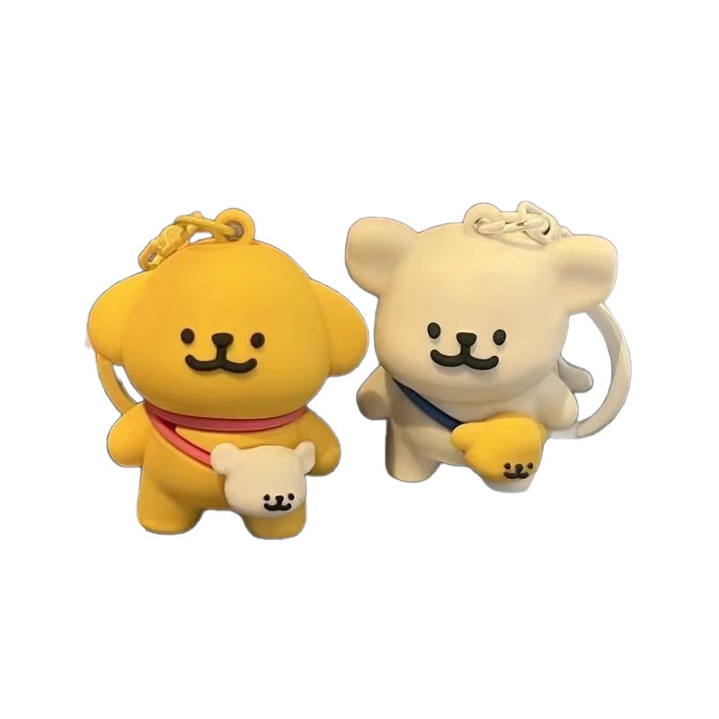 クリエイティブアニメライン子犬ペンダントかわいい子犬 pvc キーホルダーカップルギフト装飾バックパック小さなペンダント|undefined