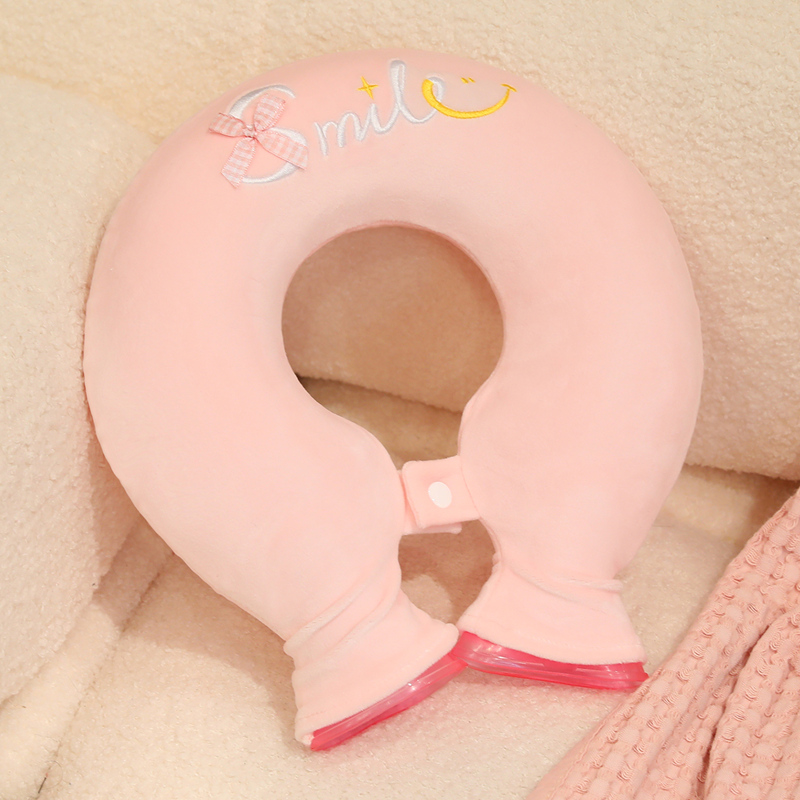 Bolsa de agua caliente, almohada en forma de U, compresa en caliente, columna cervical, inyección de agua, hombro y cuello, espesar el cuello, almohada de cuello, almohada de cuello, almohada de almuerzo para dormir
