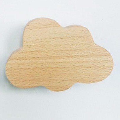 Gancho de madera maciza nórdica Star Moon gancho de pared sin perforar