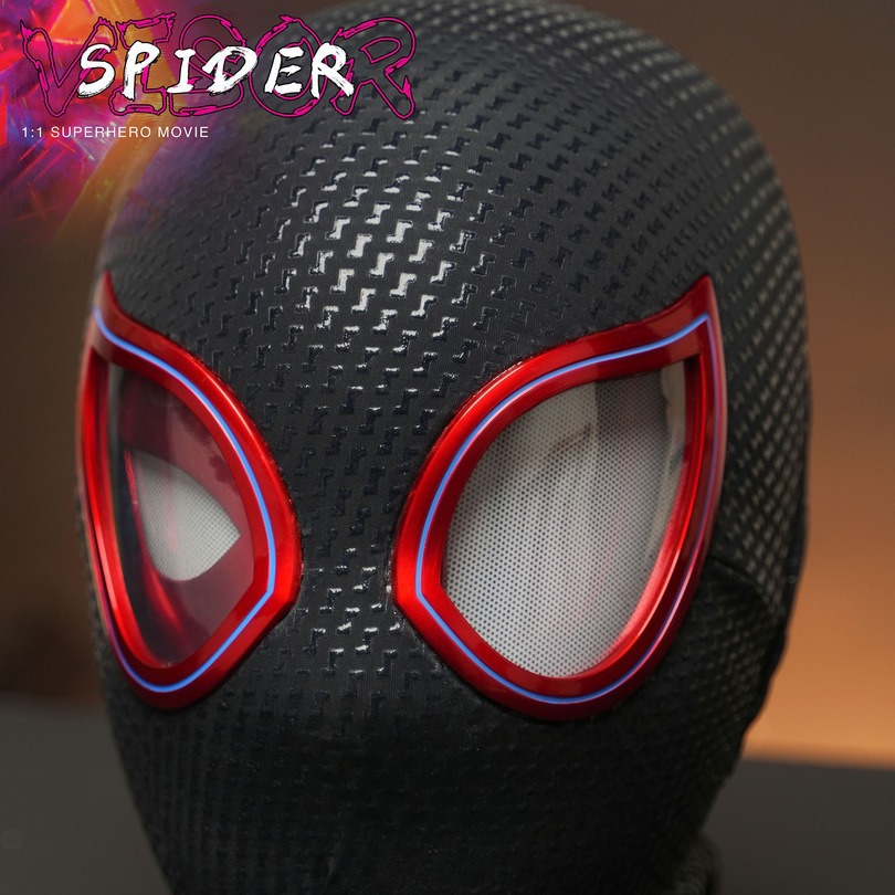 Transfronteriza Amazon millas Spider-Man Hood ojo eléctrico móvil universo vertical parpadeo máscara