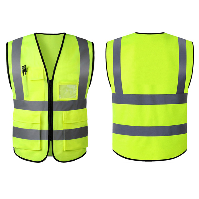 Construcción de construcción de tráfico chaleco de seguridad chaleco chaleco de trabajo chaleco de higiene ambiental chaqueta de ciclismo logotipo impresa