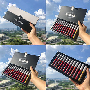 [12 Pack] Matte Fog Lip Glaze suit Lasting No Fading No Stick Cup Waterproof Student Lipstick Parity