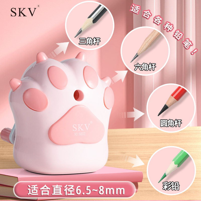 Sacapuntas de garras de gato de contracción automática Sacapuntas de mano Premios para estudiantes Papelería Sacapuntas Regalos navideños al por mayor