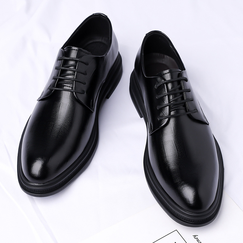 High-Quality Men's Formal Business Leather Shoes, Genuine Leather Lace-Up Casual Shoes with Hidden Height Increase, Suitable for Work and Suits High-Quality Men's Formal Business Leather Shoes, Genuine Leather Lace-Up Casual Shoes with Hidden Height Increase, Suitable for Work and Suits