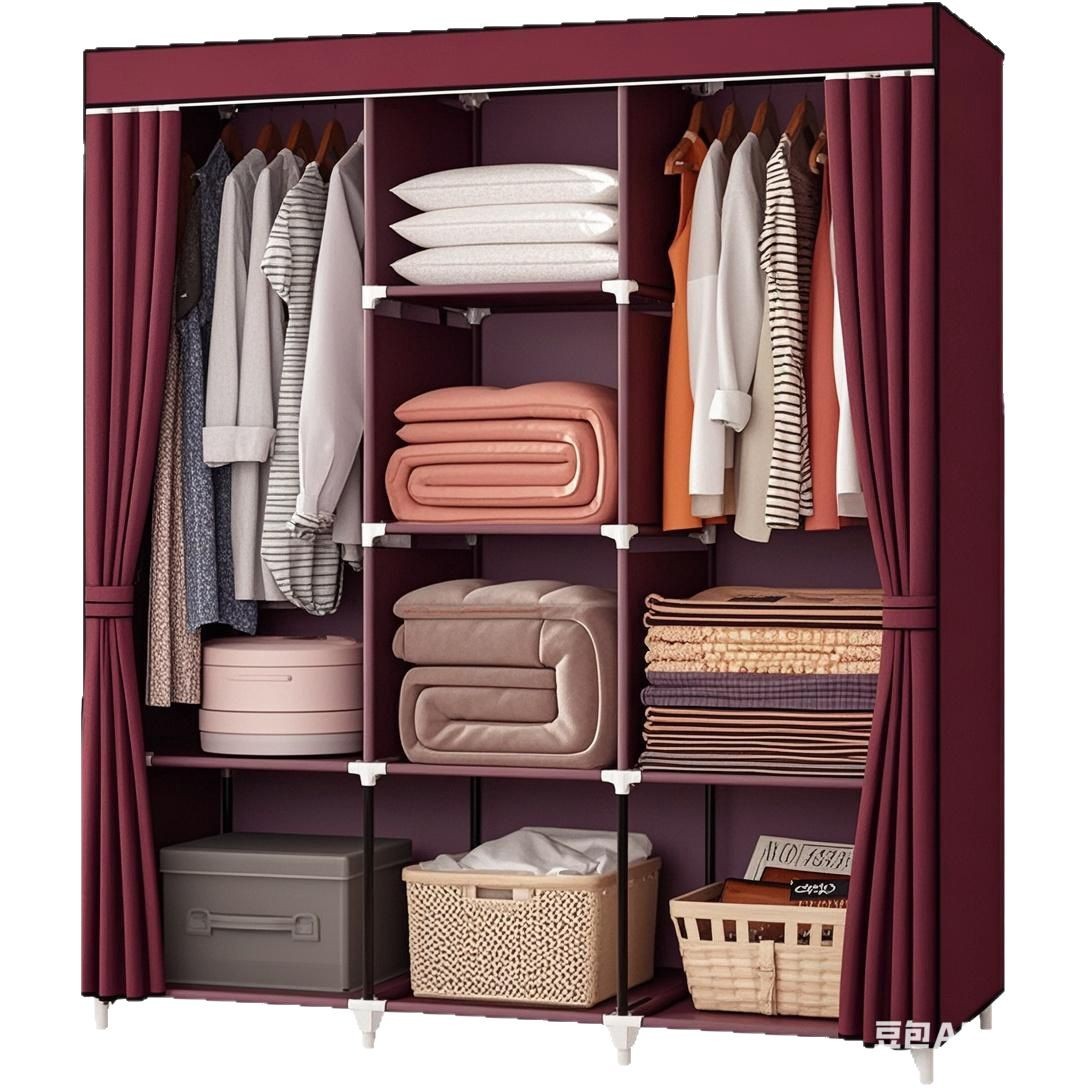 Gran capacidad, una pieza, nueva capa divisoria para niños, comercio electrónico, armario simple, instalación gratuita, wardrobe simple