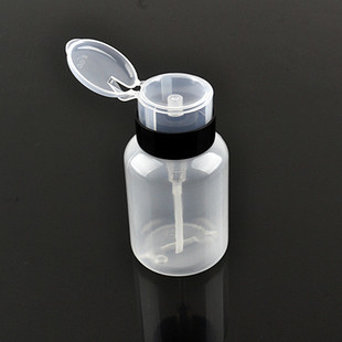 Manicure Press Bottle Supplies Black and White Lock Press Empty Bottle with Lock Pressure Bottle Manicure Suction Bottle Black and White Lock 250m