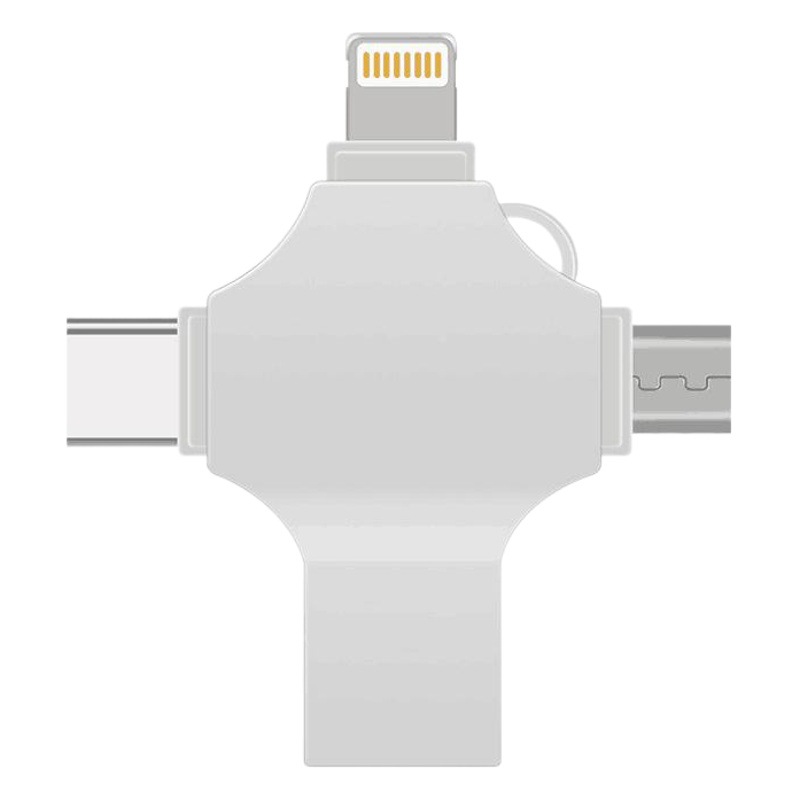 OTG USB flash drive teléfono móvil USB Flash Drive para Apple USB flash drive Huawei typec Cuatro en Uno metal USB Flash Drive al por mayor letras