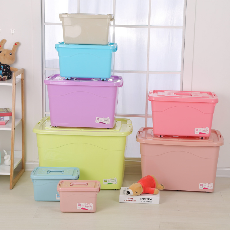 Handheld plastic big storage box