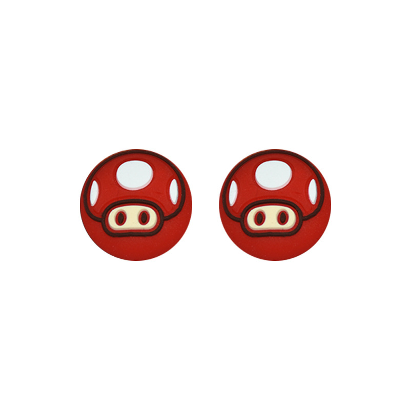 PS5/PS4 mango 3D gorras para manijas Juego de manijas funda de joystick gorras protectoras de teclas XBOX cabeza de hongo gorras de silicona