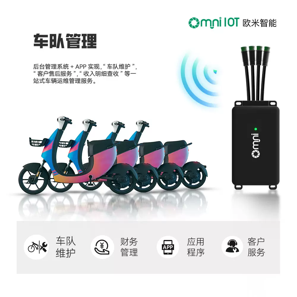 共享租赁电动车车队GPS定位器 共享自行车电摩GPS定位器管理系统