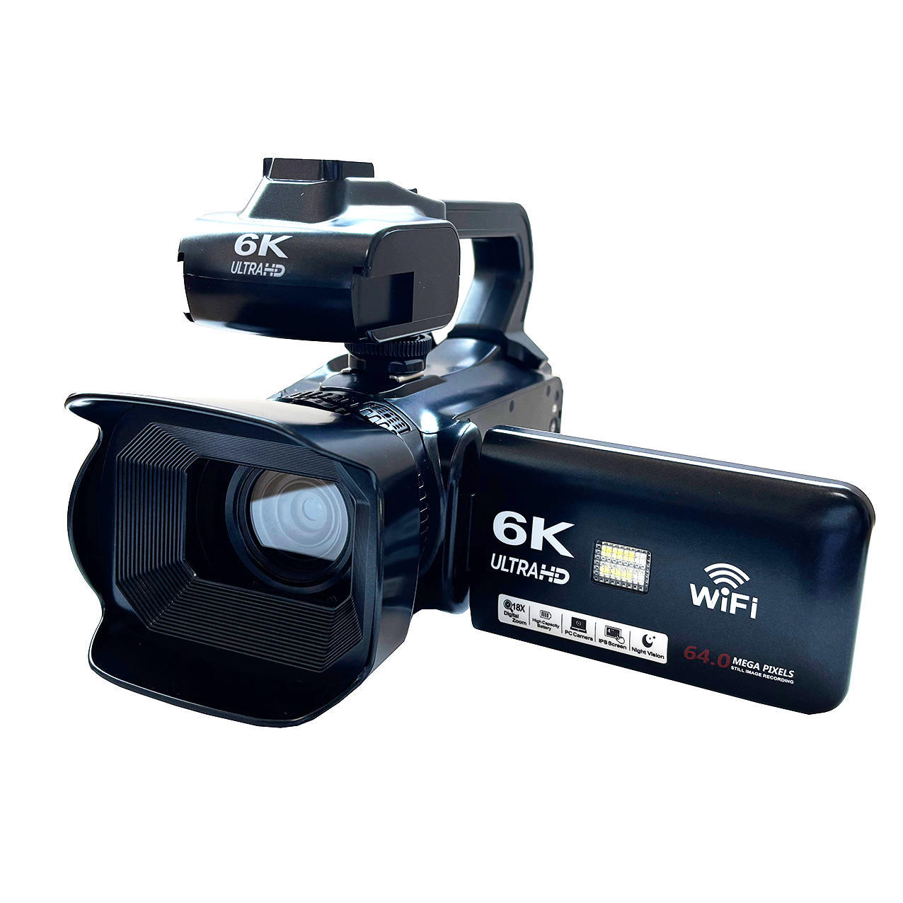 4.0 Touch Screen 64Mp Digital Wifi Camera 6K Infrared Night Vision Video 6K Camera 18X Digital Zoom