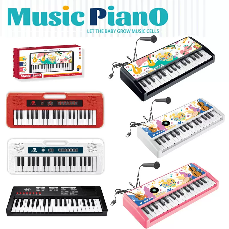 跨境37键电子琴儿童玩具礼物婴幼益智钢琴初学男女孩1-2-3-6周岁