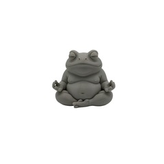跨境新品3D打印冥想青蛙蛤蟆仙人家居装饰桌面摆件