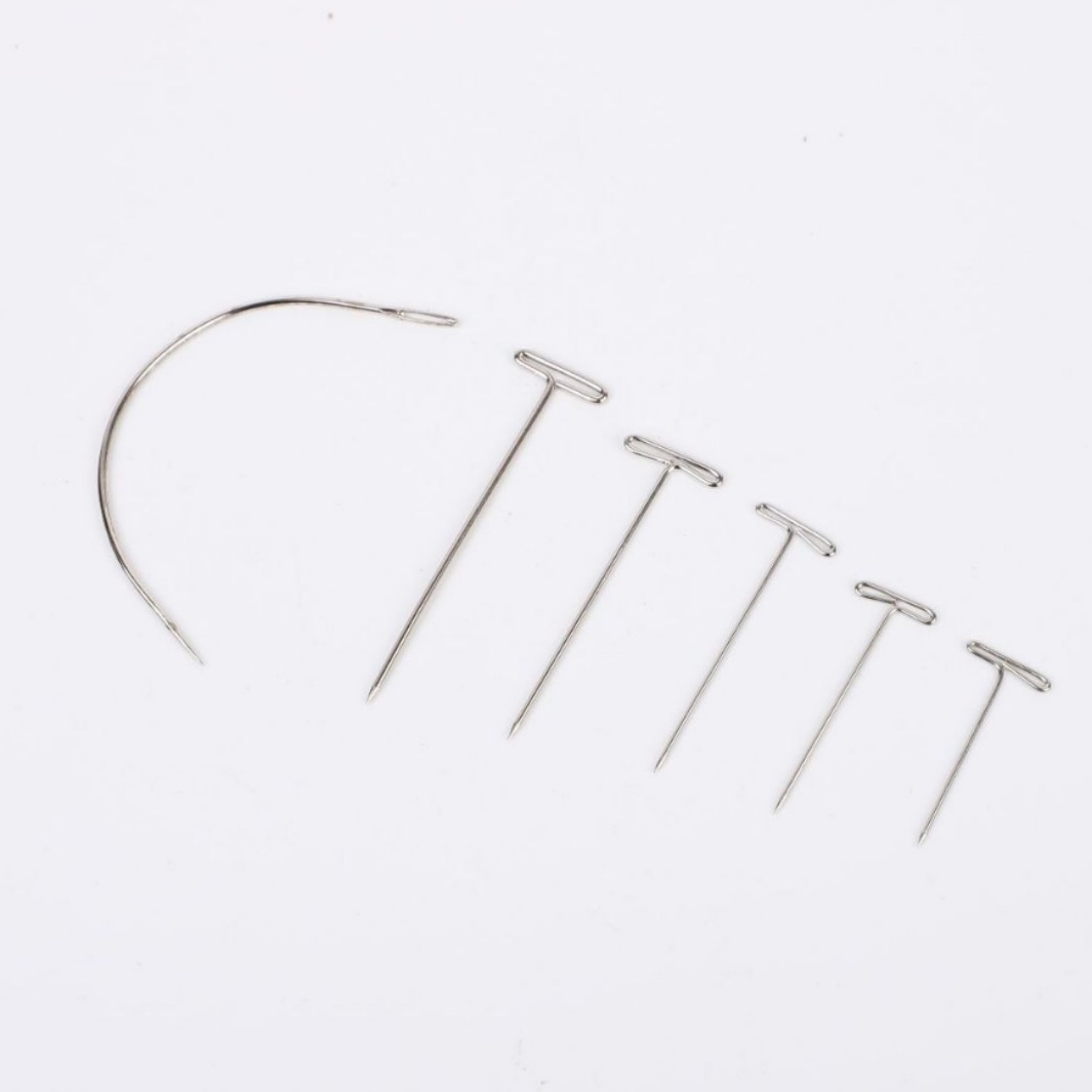 Chal de suéter al por mayor, aguja fija, aguja de peinado, aguja grande, combinación de múltiples especificaciones, aguja de posicionamiento de extensión de cabello, aguja en T