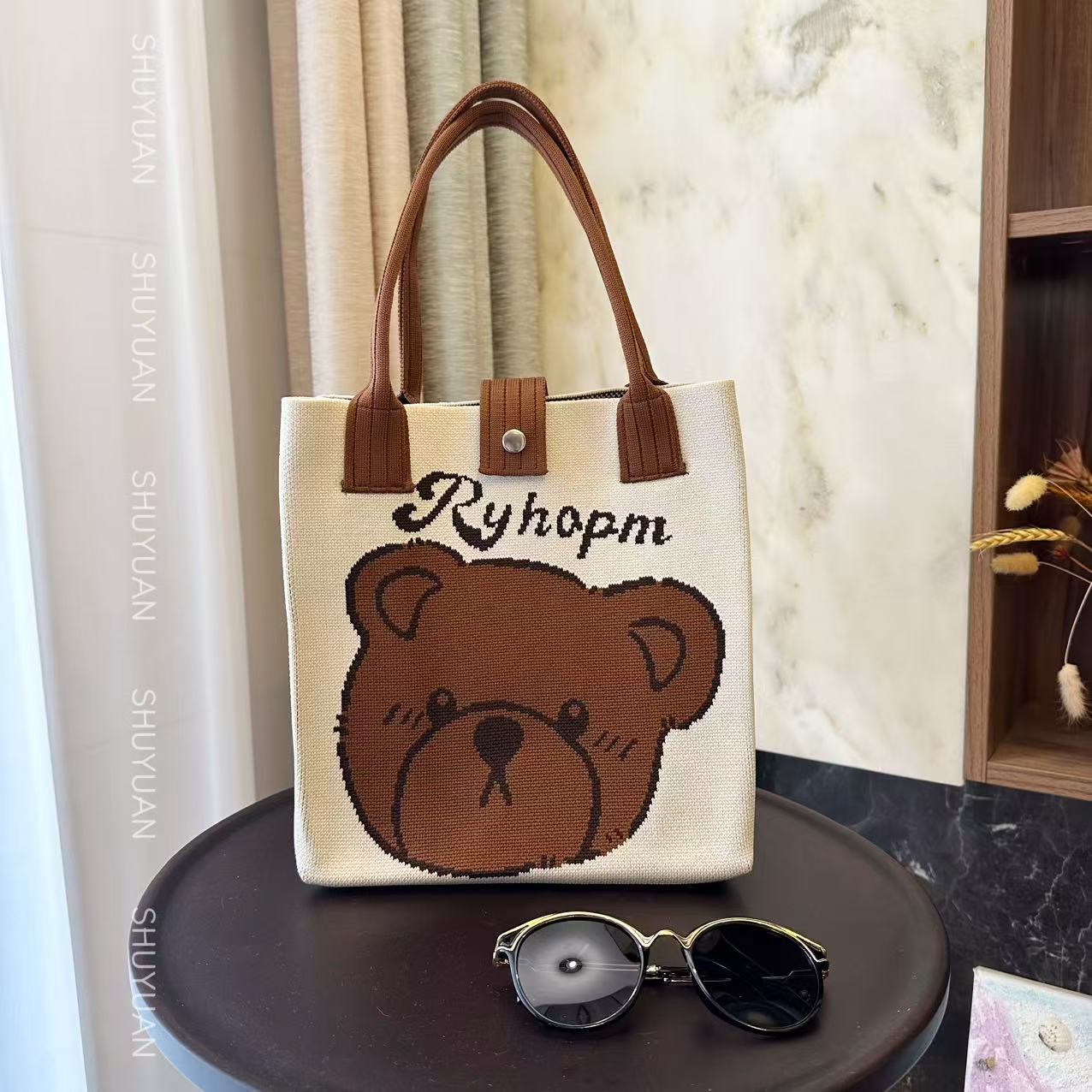 Catuones lindas bolsas de punto bolsas de almacenamiento de viaje pequeño portátil hombro único oblicuo bolsas de teléfono móvil bolsas de mano de mujer versátiles