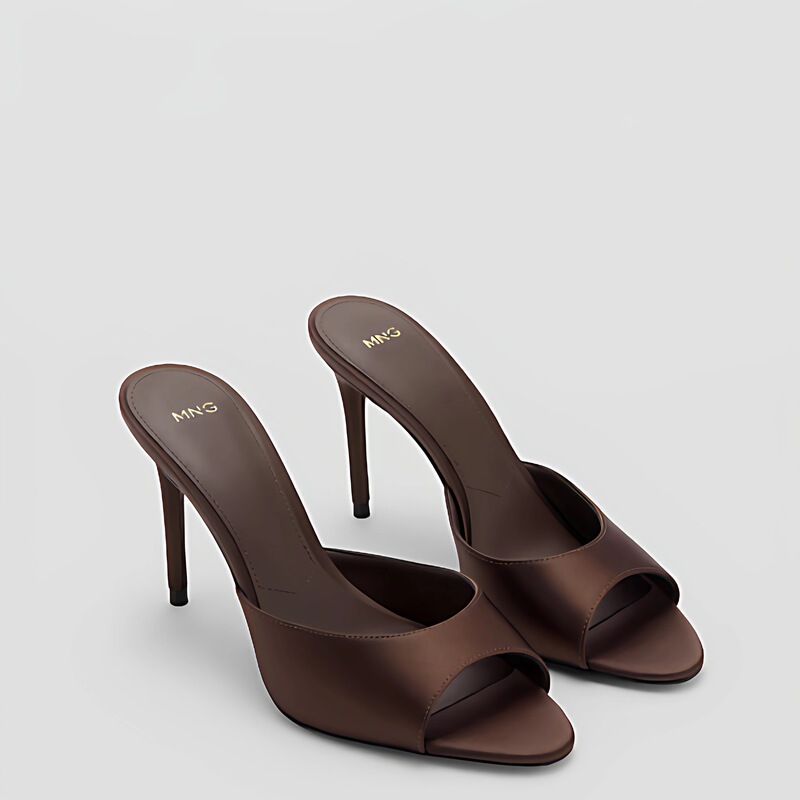 2026 Summer New Spanish Foreign Trade Women's Sandals, Pointed Toe Open-Toe Mules, Backless High-Heeled Stiletto Shoes for Women 2026 Summer New Spanish Foreign Trade Women's Sandals, Pointed Toe Open-Toe Mules, Backless High-Heeled Stiletto Shoes for Women