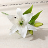 High -grade Lily Simulation Flower Soft PVC3 Flower Bouncing Home Decoration Flower Artificial Flower Wedding Blossom Flower