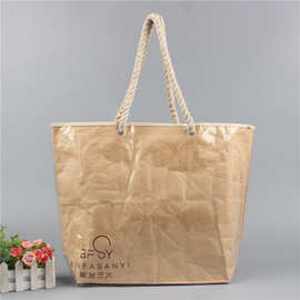 手提杜邦牛皮纸手提包包女PVC大容量购物袋果冻包单肩托特包大包
