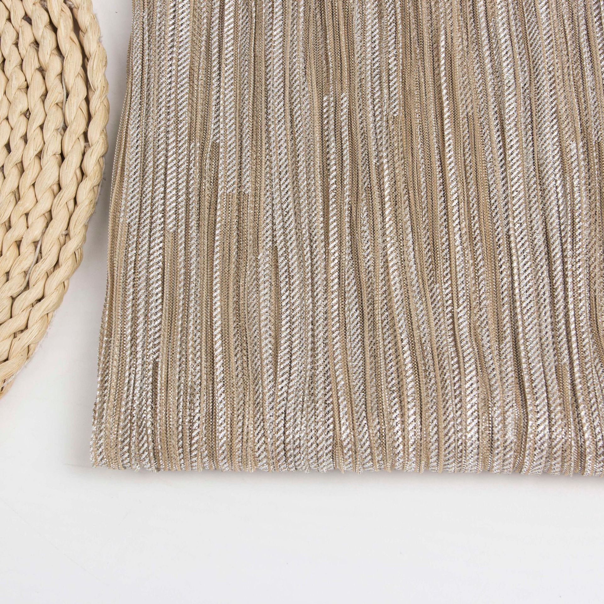 现货春夏全棉条纹面料 现代休闲女装连衣裙童装长裤短裙衬衫面料