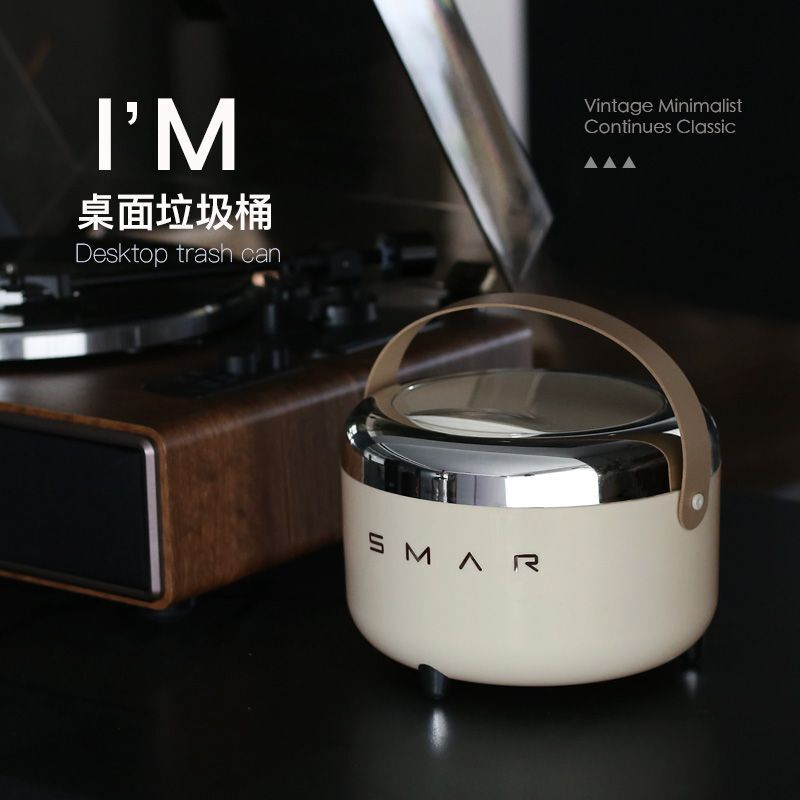 Desktop Trash Can for Home Use, Countertop, Office, Living Room, Cute Bedroom, Bedside, Car Storage Bin, Kitchen Trash Box Desktop Trash Can for Home Use, Countertop, Office, Living Room, Cute Bedroom, Bedside, Car Storage Bin, Kitchen Trash Box