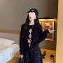 棱形长袖秋冬圆领针织衫