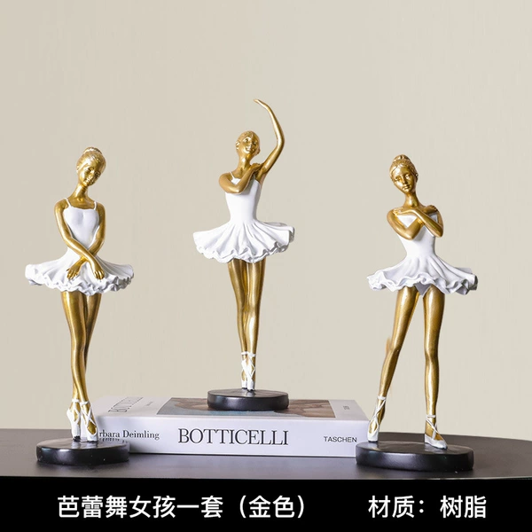 Ballet girl's decoration is a golden set