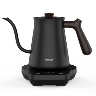 Pinkah Temperature-Controlled 600ml Long Spout Narrow Mouth 316 Stainless Steel Electric Coffee Kettle Multifunctional Kettle Tea Set