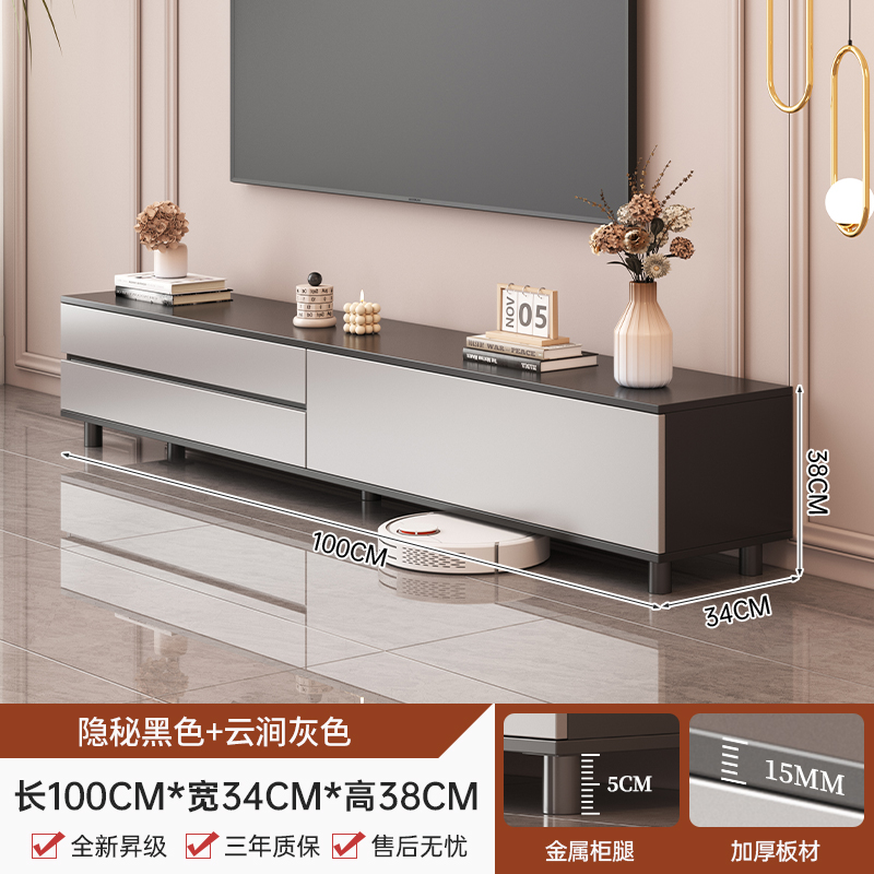 Gabinete de televisión sala de estar hogar moderno y simple tipo de casa pequeña aterrizaje 2025 nuevo almacenamiento de almacenamiento en un gabinete de televisión